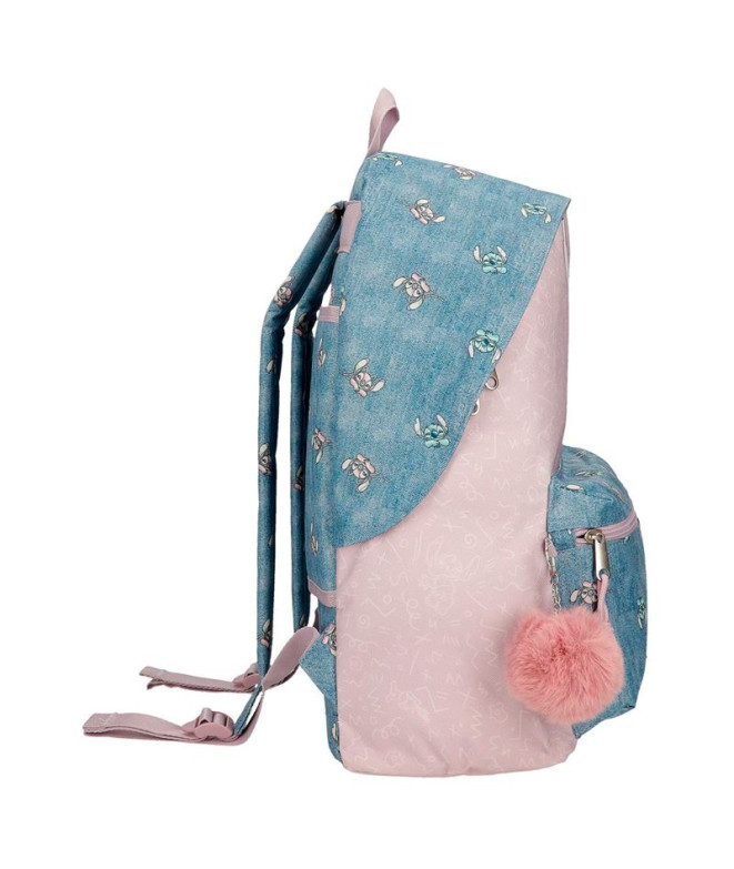 Mochila Disney 44cm Stitch You Are Magical Azul