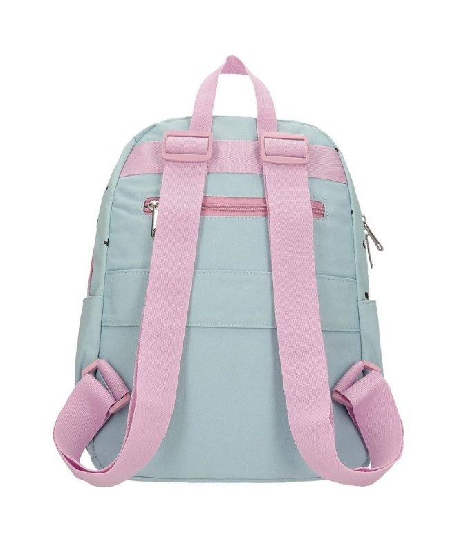 Sac à dos Disney 35cm Mickey et Minnie Kisses Bleu