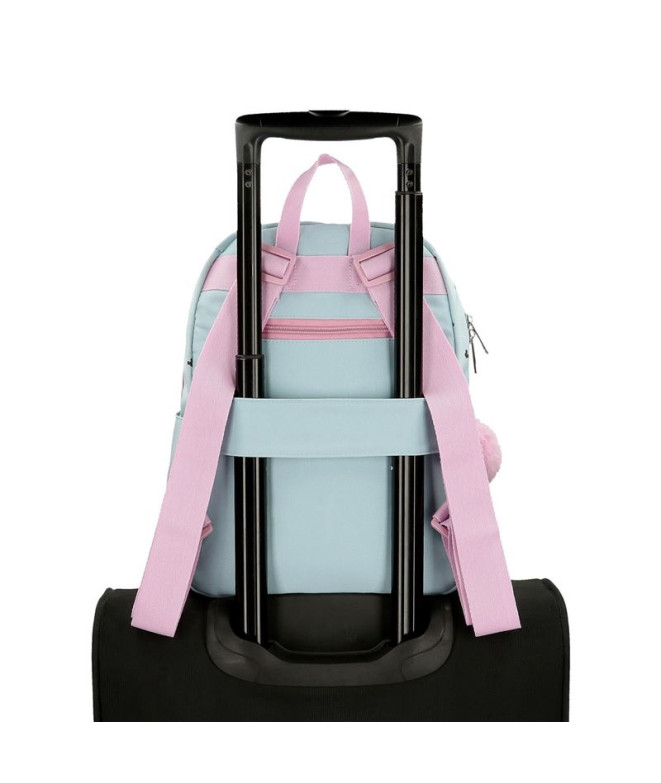 Mochila Disney 35cm Mickey Y Minnie Kisses Azul