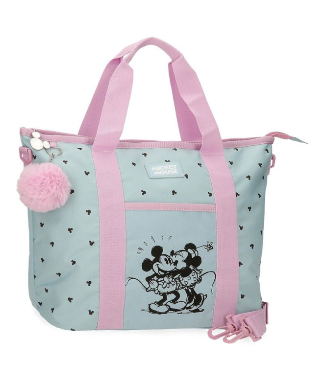 Bandoulière Sac à main- Disney Tote Bag Mickey And Minnie Kisses Blue