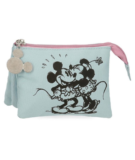 Trousse Disney 3C Mickey et Minnie Kisses Bleu