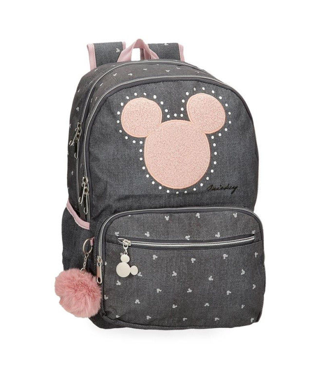 Mochila Mochila Disney 44Cm.2C.Mickey Studs Preto