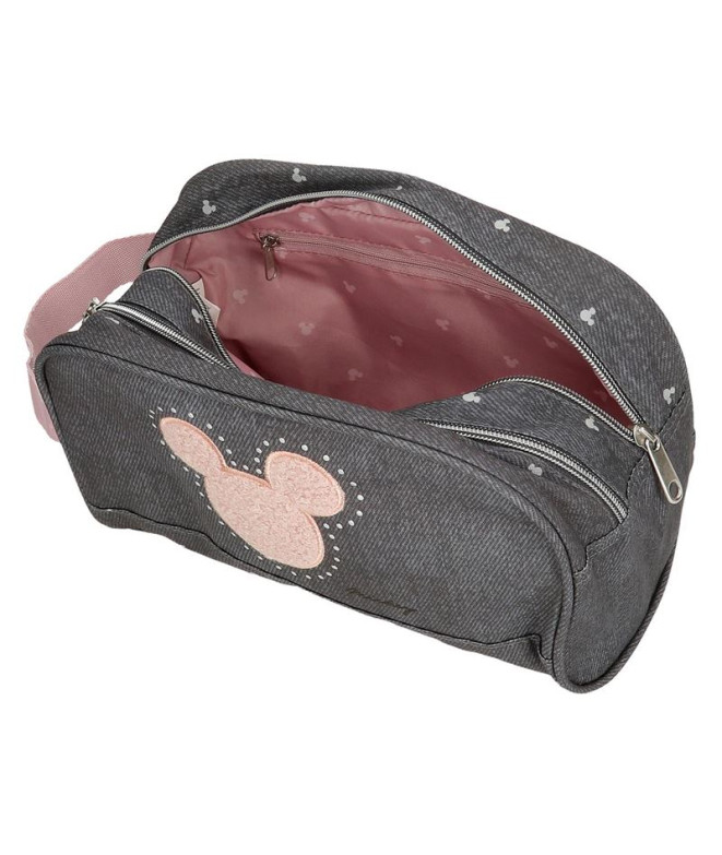 Estuche Disney 2C Mickey Studs Negro