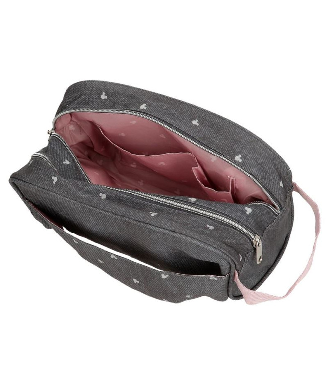 Estuche Disney 2C Mickey Studs Negro