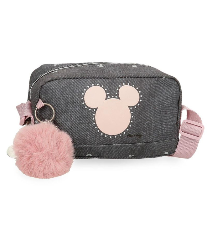 Bandolera Disney Mickey Studs Negro