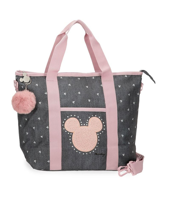 Mala a tiracolo Mala de mão - Disney Tote Bag Mickey Studs Preto