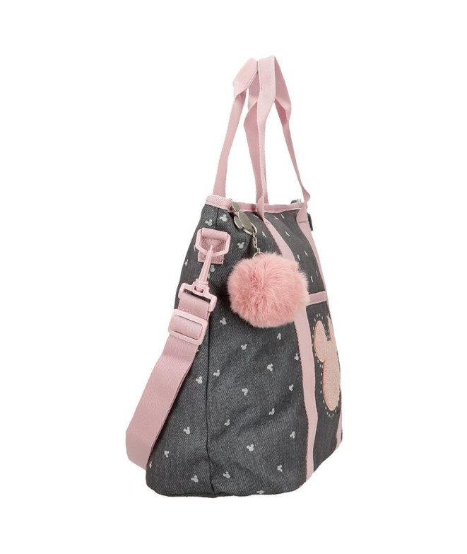 Bolsa Disney Tote Mickey Studs Preto