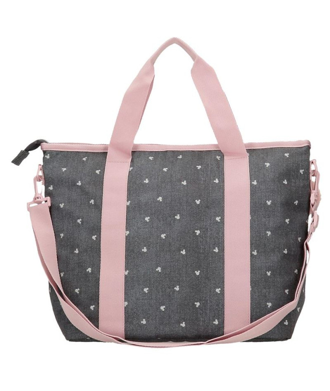 Bolsa Disney Tote Mickey Studs Preto