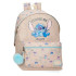 Mochila Disney Mochila Adap 44Cm Stitch Cuddle Me Happy Beige