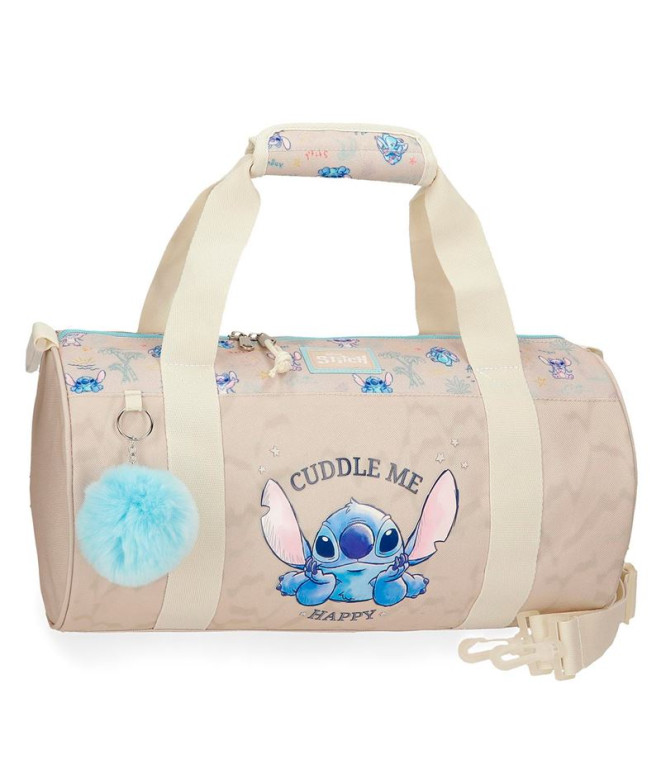 Bolsa De Viaje Disney Bolsa De Viaje 41 Cm Stitch Cuddle Me Happy Beige