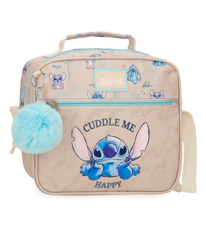 Neceser Disney Neceser Stitch Cuddle Me Happy Beige