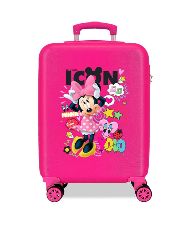 Maleta Disney Abs 55Cm 4W Enjoy Minnie Icon Rosa
