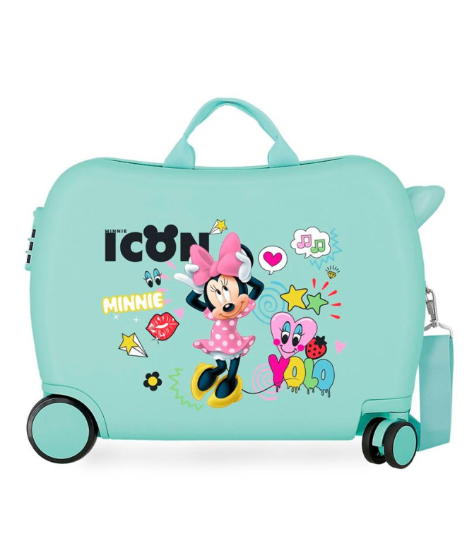 Mala Infantil Disney Abs Mala de viagem com rodas 4W.(2 Multid.)Minnie Icon Verde