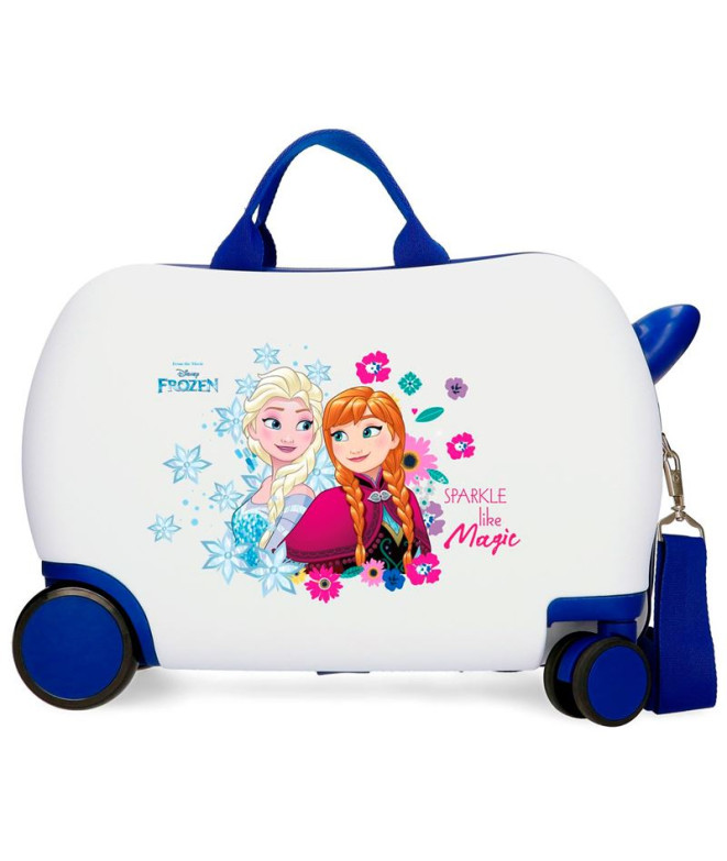 Mala Infantil Disney Abs Rolling 4W. 45Cm. Frozen Sparkle Like Magic Branco