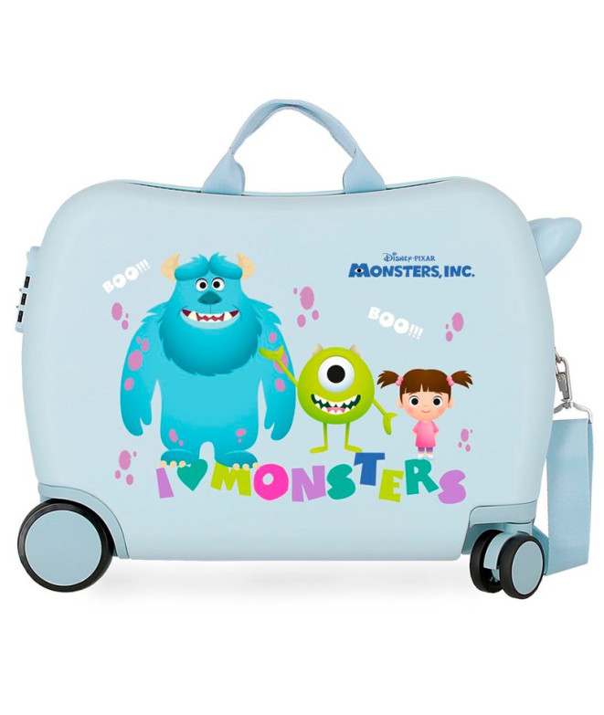 Mala Infantil Disney Abs Mala de viagem com rodas 4W.(2 Multid.)Monsters Boo! azul