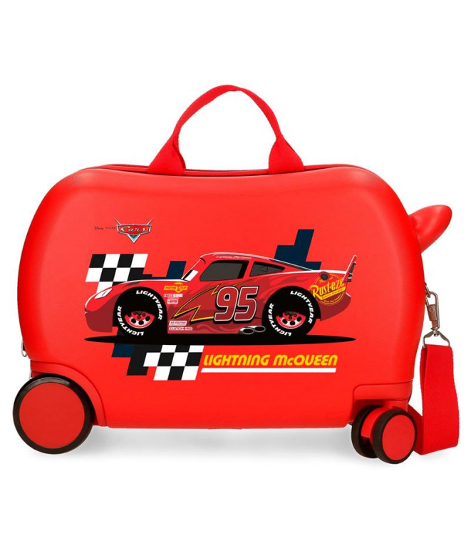 Valise Enfant Disney Abs Rolling 4W.(2 Multi.) 45Cm. Lightning Mcqueen Rouge