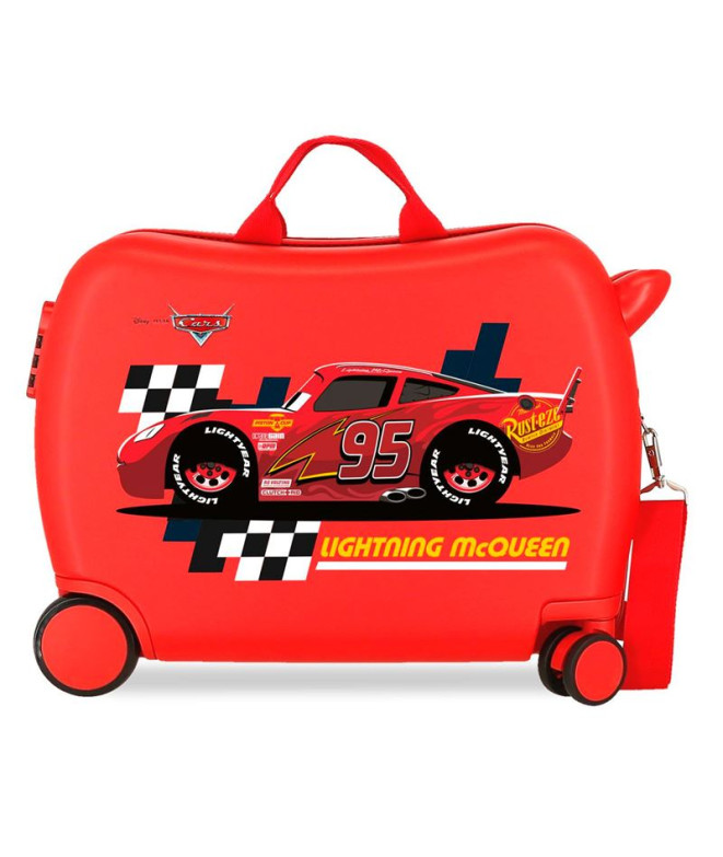 Mala Infantil Disney Abs Mala de viagem com rodas 4W.(2 Multid.)Lightning Mcqueen Vermelho