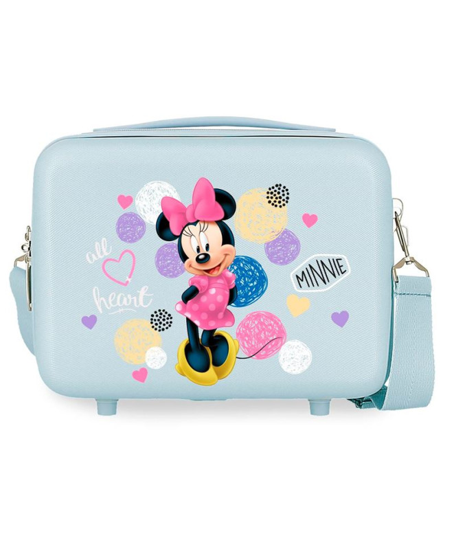 Necessaire Disney Adapt. Estojo de toucador em abs. Amor Minnie Azul