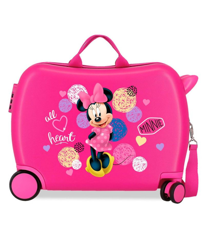Maleta Infantil Disney 4W (2 Multid )Love Minnie Rosa