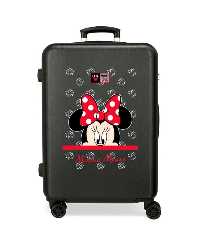 Valise Disney Abs 68Cm 4W Mon joli nœud Minnie Noir