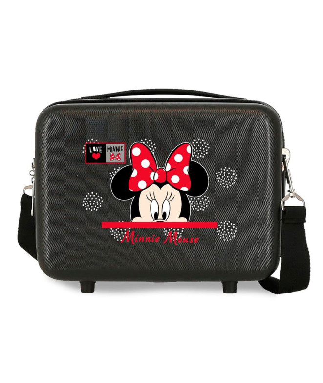 Necessaire Disney Adapt. Estojo de toucador em abs. My Pretty Bow Minnie Cinzento