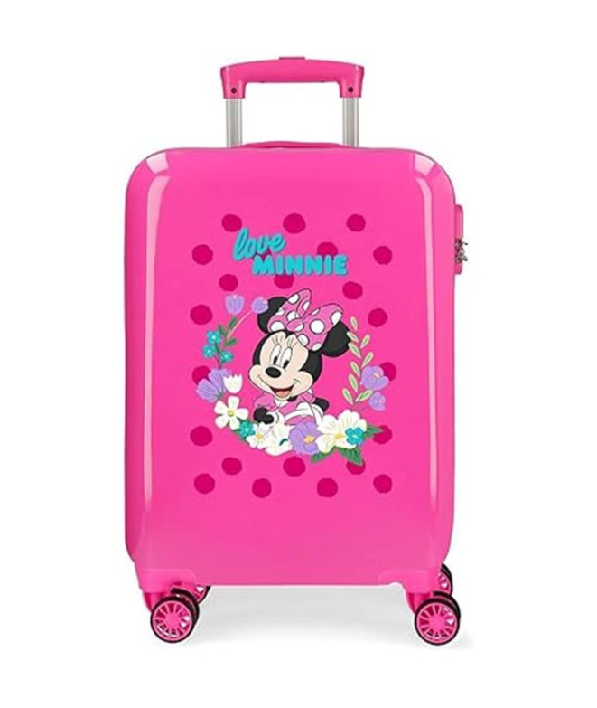 Trolley Disney Abs Mala 55Cm.4W. Minnie Dias Dourados Rosa