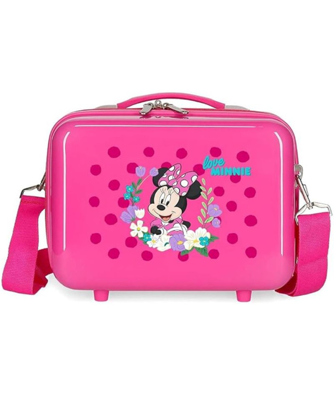 Necessaire Estojo para toucador Disney Abs. Minnie Dias Dourados Rosa