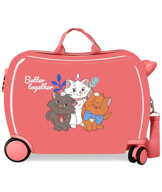 Maleta Infantil Disney 4W Los aristogatos Better Together Coral