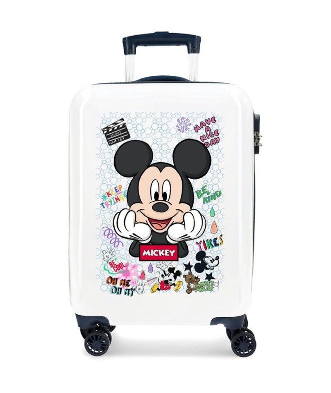 Trolley Disney Abs Mala 55Cm.4W Mickey Be Cool Branco