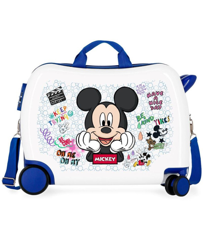 Maleta Infantil Disney 4W (2 Multid ) Mickey Be Cool Azul