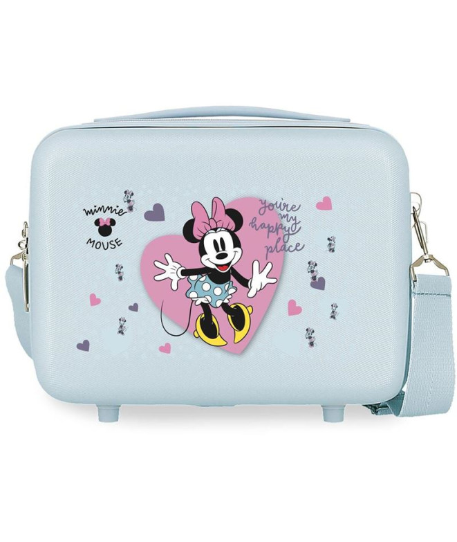 Necessaire Estojo de toucador Disney Abs. Minnie My Happy Place Azul