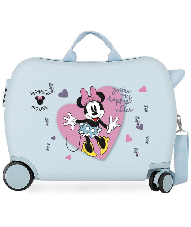 Mala Infantil Disney Abs Rolling 4W.(2 Multid.) Minnie My Happy Place Azul