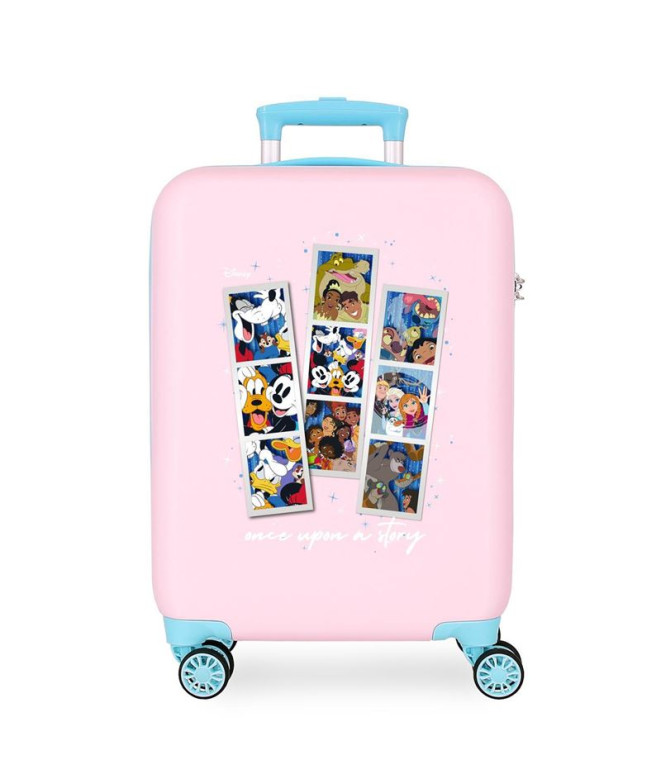 Trolley Disney Abs Valise 55Cm.4W. Disney 100 Il était une fois l'histoire rose rose