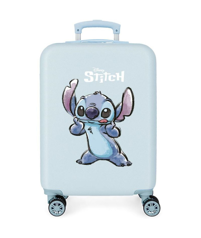 Trolley Disney Abs Mala 55Cm.4W. Stitch Make A Face Azul