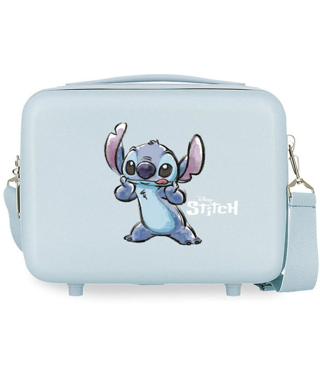 Necessaire Disney Adapt. Estojo de toucador Abs. Stitch Make A Face Blue