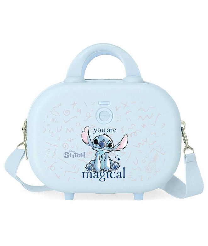 Necessaire Disney Adapt. Estojo de toucador Abs Enso Stitch You Are Magical Azul