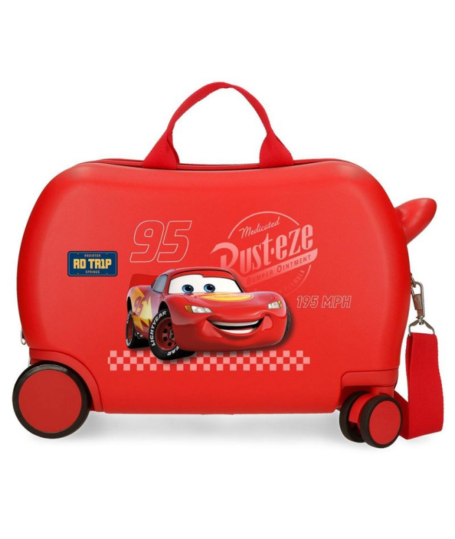 Mala Infantil Disney Abs Mala com rodas 4W.(2 Multi.) 45Cm. Carros Viagem Vermelho