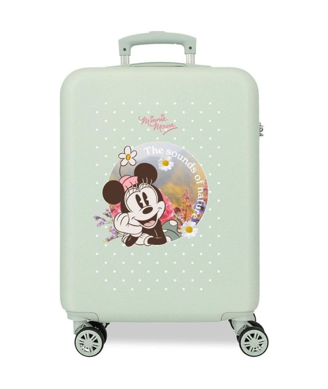 Trolley Disney Abs Mala 55Cm.4R Minnie Wild Nature Verde