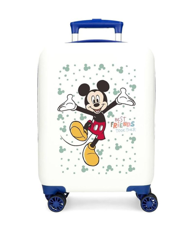 Trolley Disney Abs Mala 50 Cm.4R. Mickey Melhores Amigos Juntos Branco