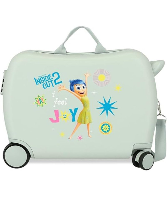 Mala Infantil Disney Abs Rolling 4W.(2 Multi.) 45Cm. Inside Out 2 Verde