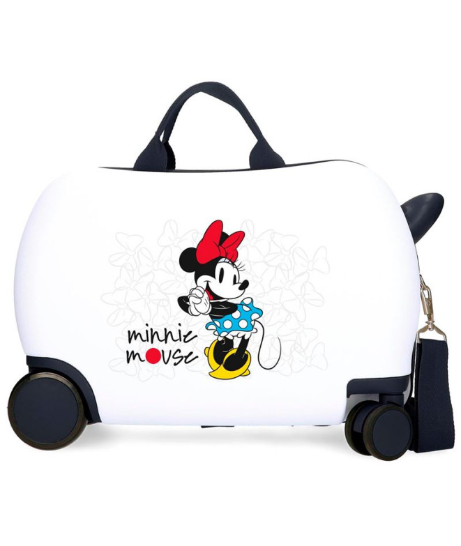 Mala Infantil Disney Abs Rolling 4W.(2 Multi.) 45Cm. Minnie Magic Branco