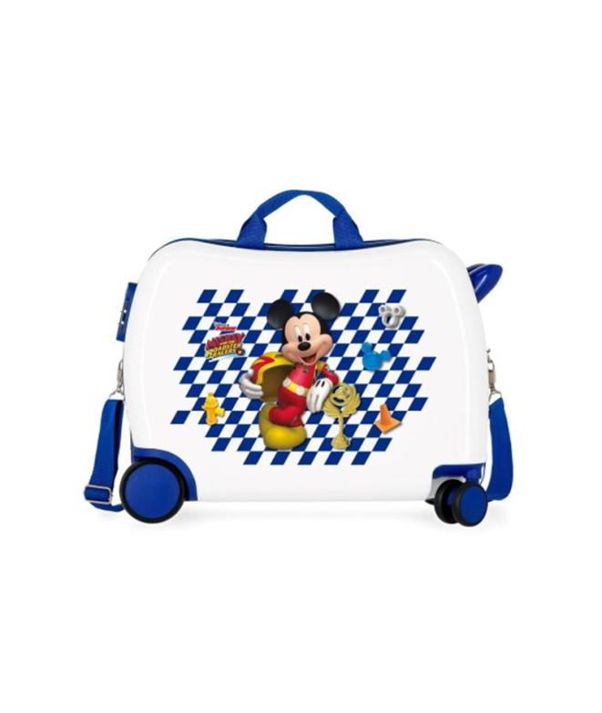 Mala Infantil Disney Abs Mala de viagem com rodas 4W.(2 Multid.)Good Mood Mickey Azul