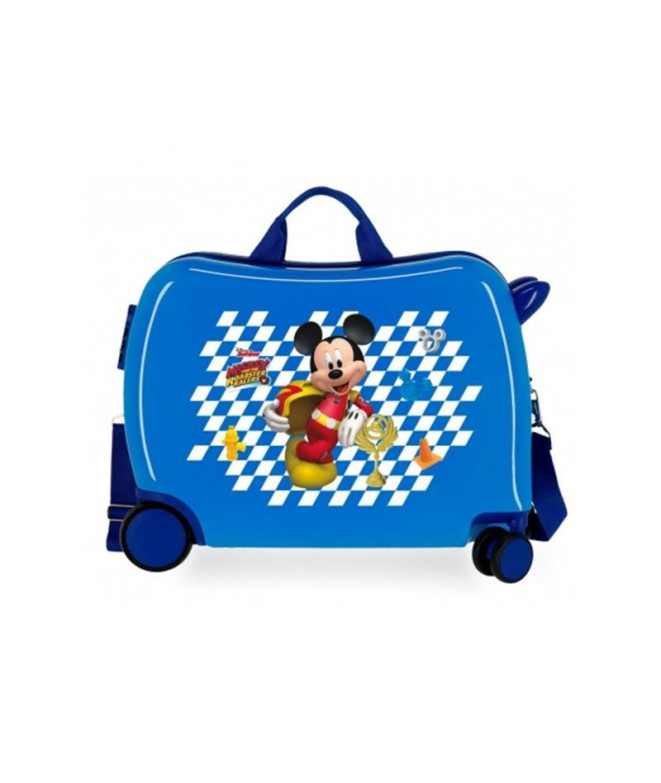 Mala Infantil Disney Abs Rolling 4W.(2 Multid.)Good Mood Mickey Azul