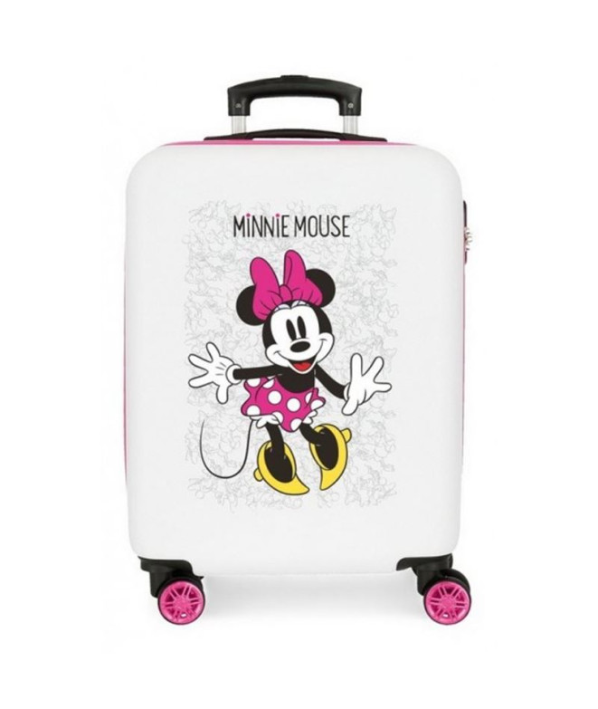 Trolley Disney Abs Mala 55Cm.4R.Minnie Enjoy The Day Branco