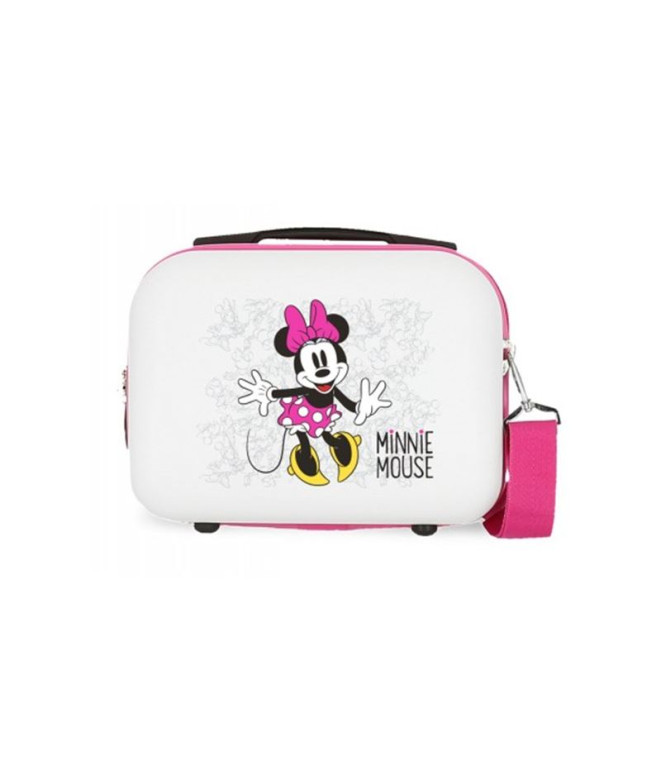 Necessaire Disney Adapt. Abs Vanity Case minnie Enjoy The Day Branco