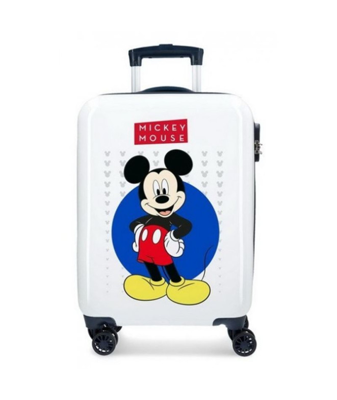 Maleta Disney Abs 55Cm 4W Mickey Enjoy The Day Blanco