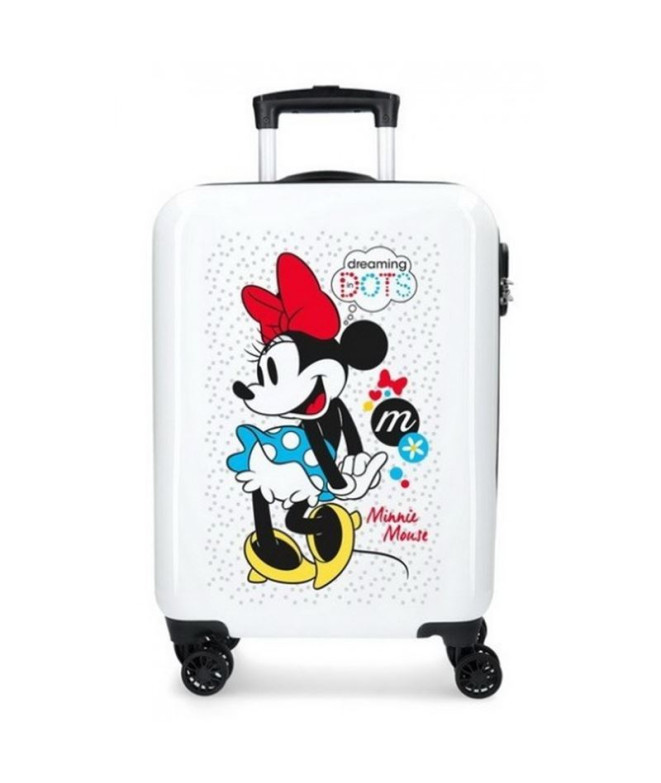 Trolley Disney Abs Mala 55Cm.4W.Minnie Enjoy The Day Dots Branco