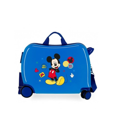 Mala Infantil Disney 4W Mickey Aproveite o Dia Oh Boy Azul