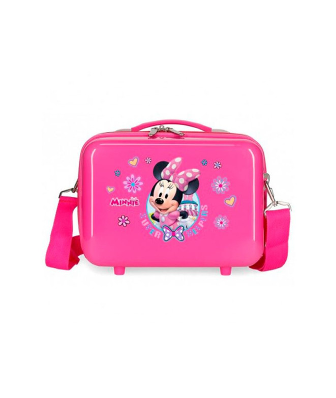 Necessaire Estojo para toucador Disney Abs. Minnie Super Helpers Rosa Fúcsia