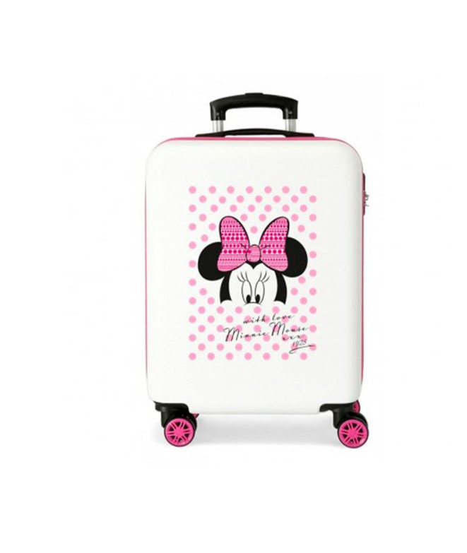 Trolley Disney Abs 55Cm.4W.Mickey & Minnie Bagage Signe De Minnie Blanc